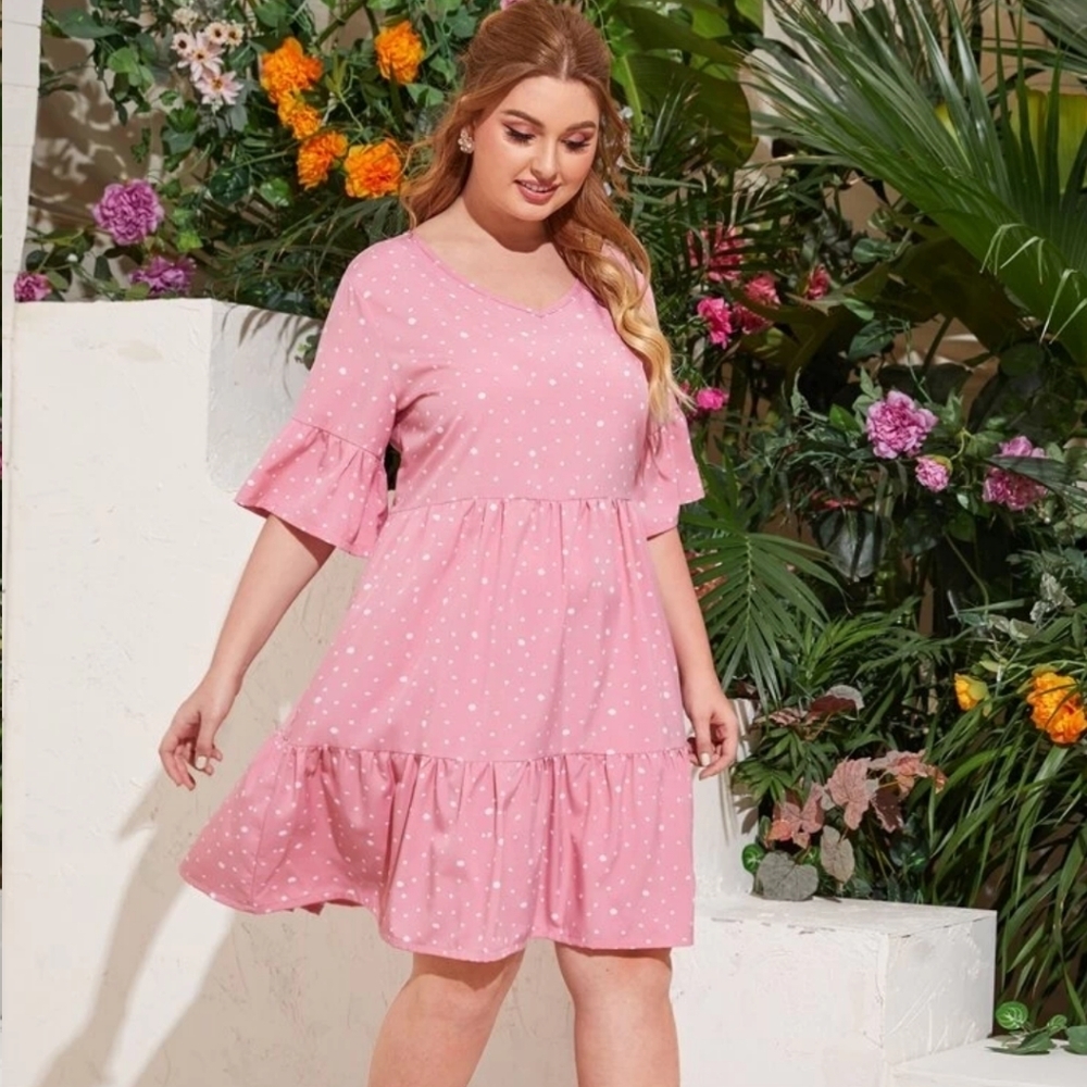 New Pink Sundress Plus Size - Picture 3 of 3